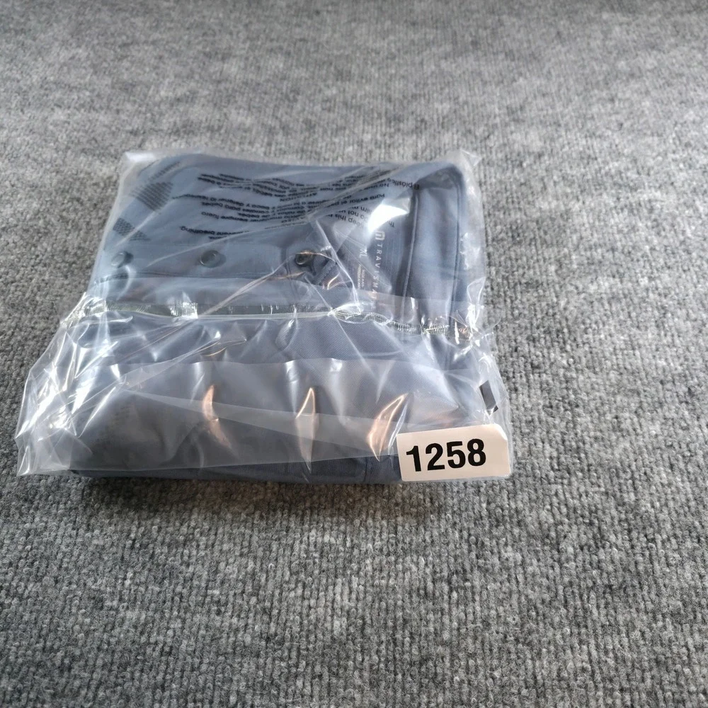 Travis Mathew All Day Access Polo Shirt Mens XL Blue Golf Trilogy Aviation - Picture 11 of 11